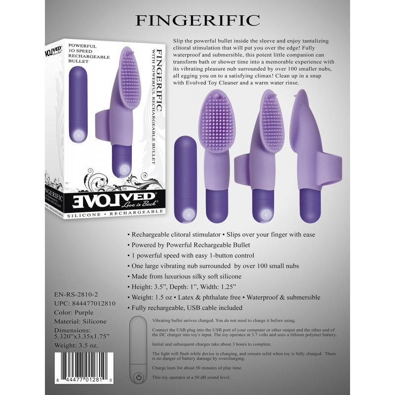 Stimulateur de clitoris Fingerific 12cm