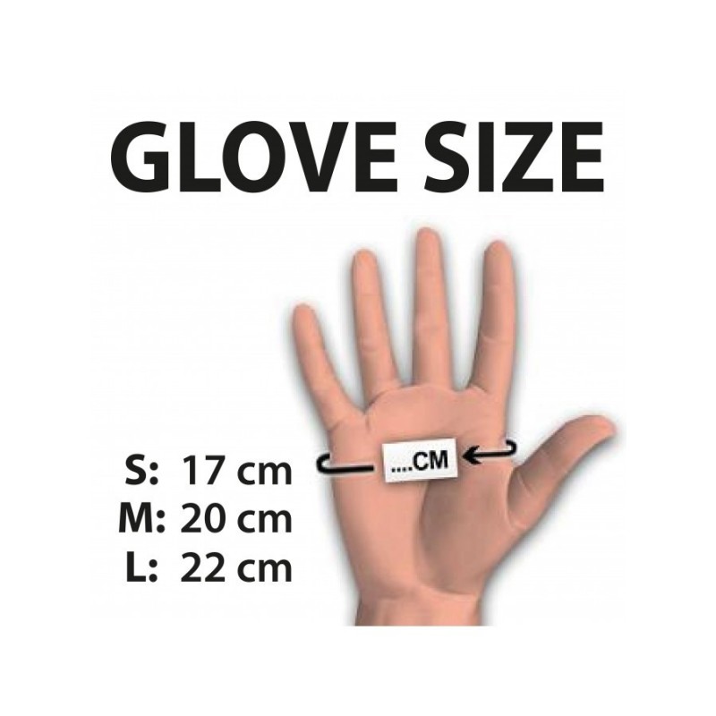 Gants courts en latex - Taille S