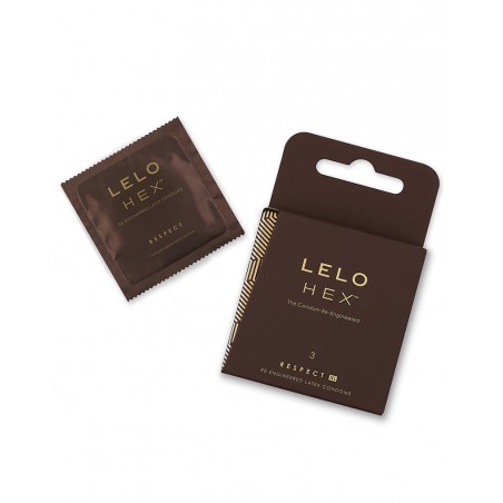 Préservatifs LELO Hex Respect Condoms - Taille XL (3 Pièces)