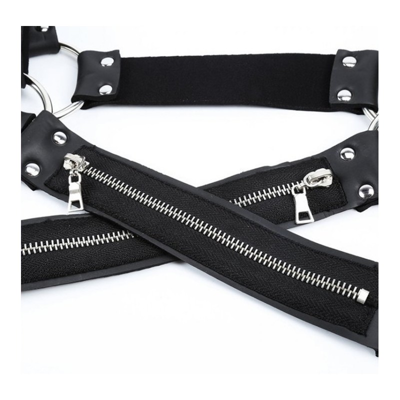 Harnais en néoprène Cross Body Zip Noir