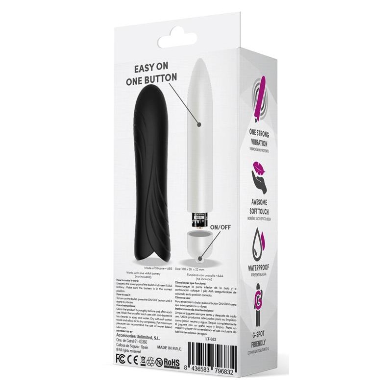 Stimulateur de clitoris Bilie 10 x 2.5cm Noir
