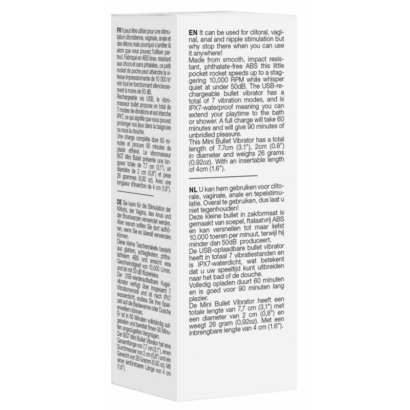 Mini Vibro Bullet Up 7.7 x 2cm Doré