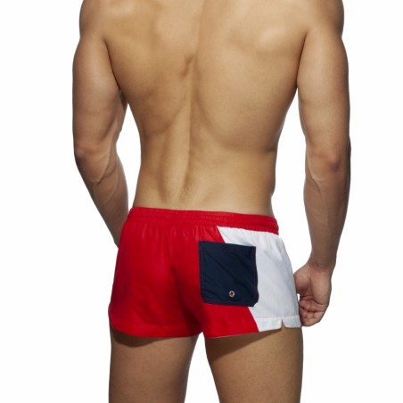 Short de bain Addicted - Racing Side Rouge - Taille : XS - ADDICTED