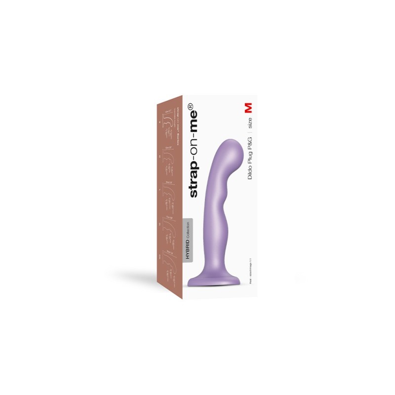 Dildo & Plug P&G - Lilas Métallisé - 16,5 x 4 cm - Strap On Me