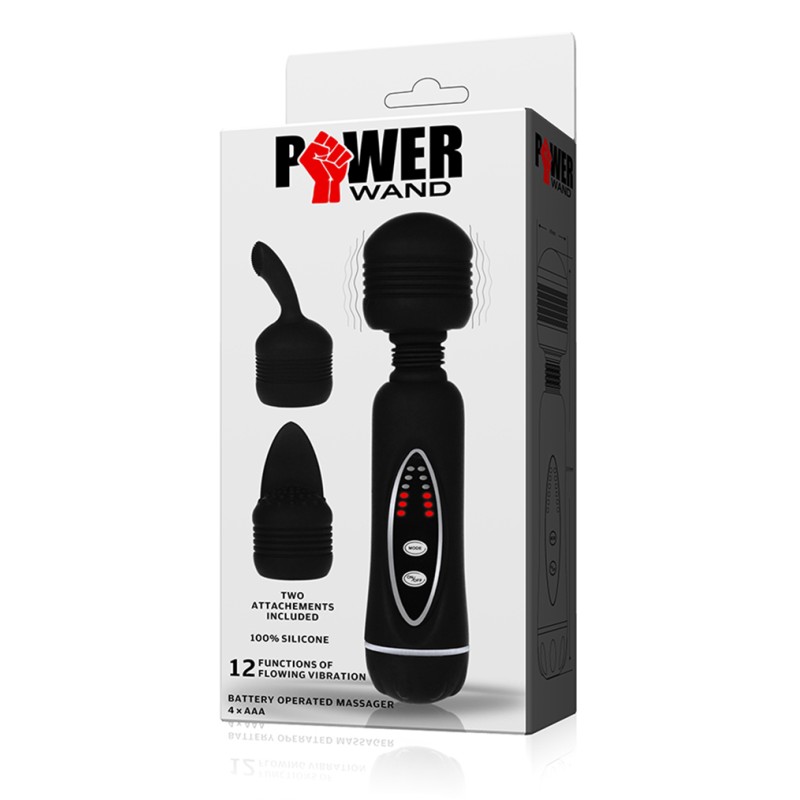 Masturbateur-Wand - Noir - Power Wand avec 2 Têtes