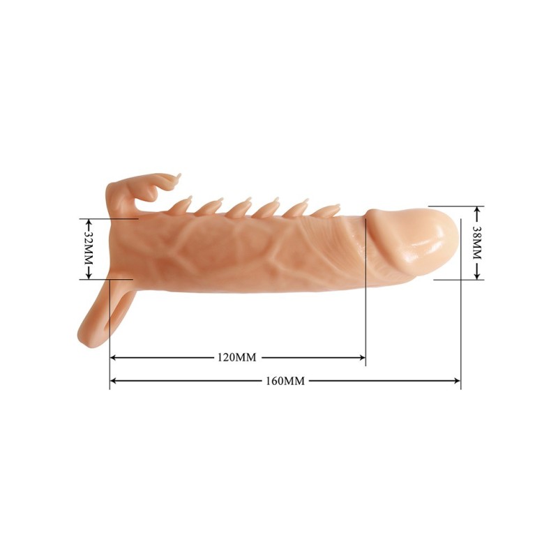 longueur Gaine Pénis Design Côtelé - Nude - Emmitt - Pretty Love