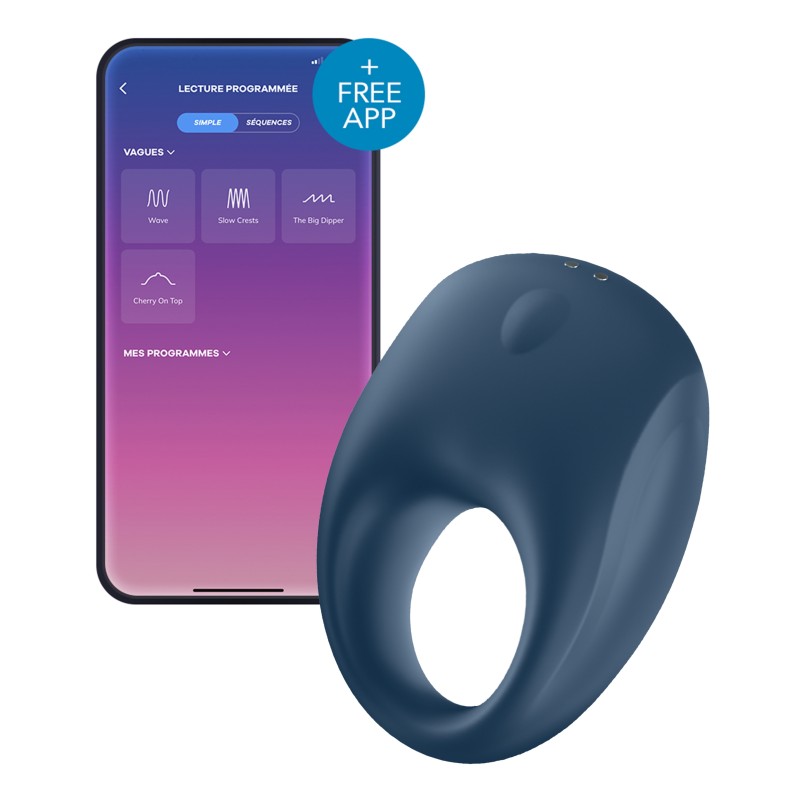 Cockring vibrant connecté - Strong One - Satisfyer