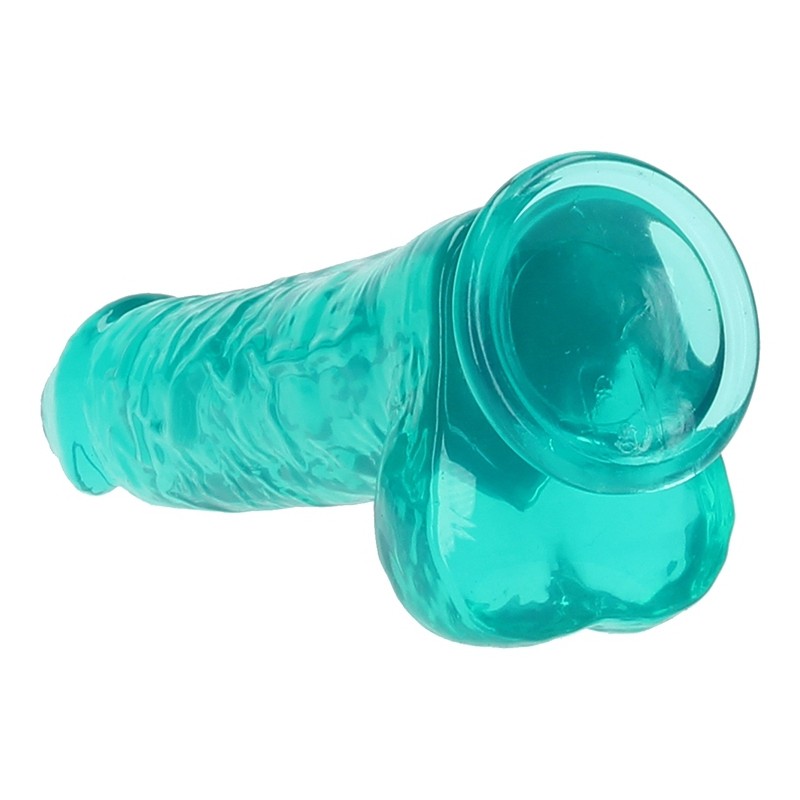 Gode Crystal Clear 21 x 5.5cm Vert Fluo - Real Rock