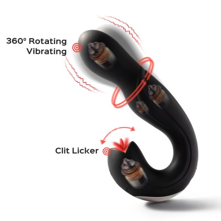 Stimulateur de point G et lécheur de clitoris rotatif Télécommandé - HONEY Playbox