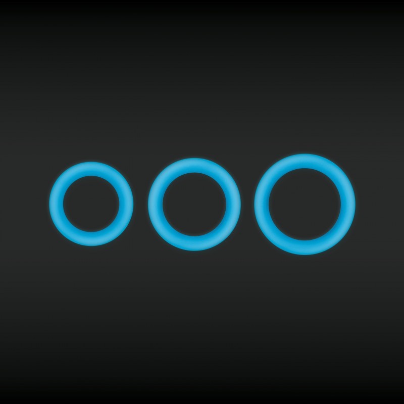 Cockring Fluo Firefly Bleu - Diamètre 30 mm