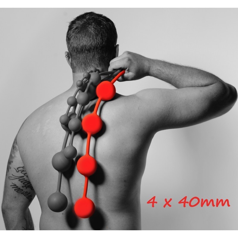 Boules anales Quatuor Rouge 4cm